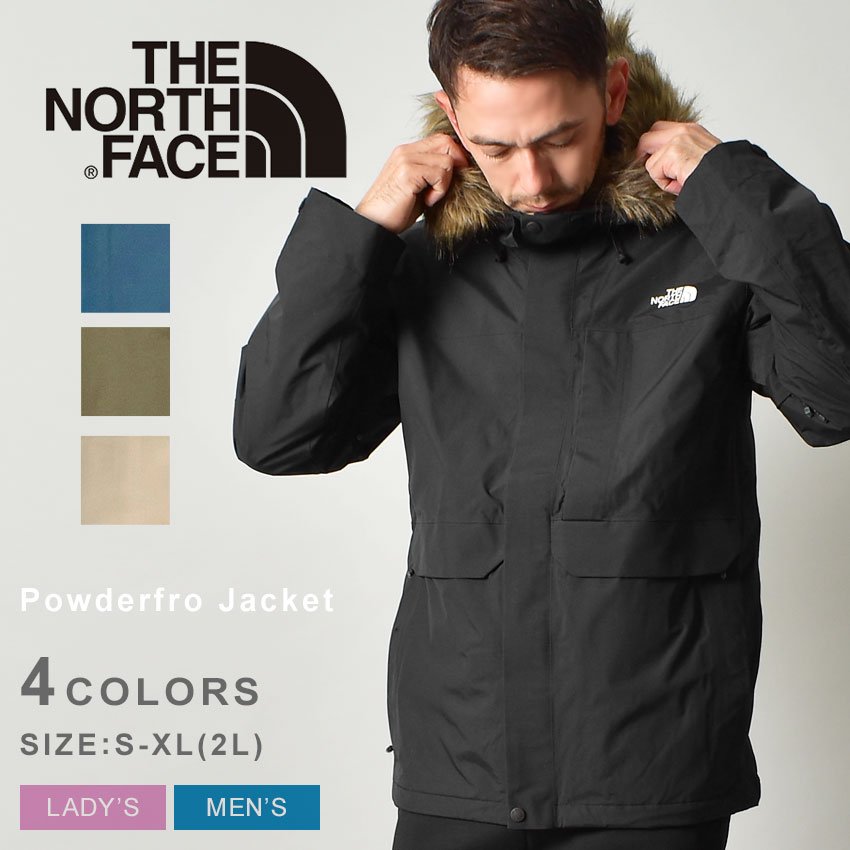 送料無料 ザ ノースフェイス アウター メンズ レディース パウダーフロージャケット THE NORTH FACE NS62104 カーキ 青