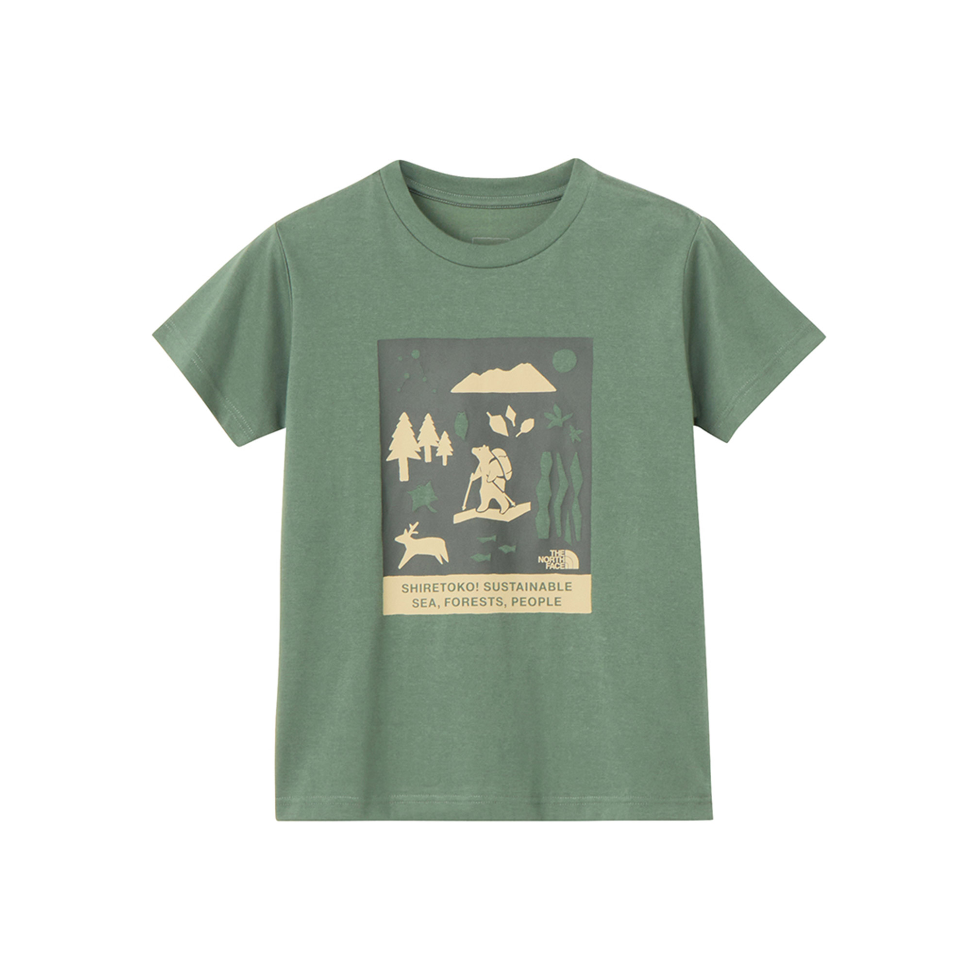 ザ・ノース・フェイス 半袖Tシャツ キッズ ジュニア 子供 ショートスリーブシレトコトコティー THE NORTH FACE NTJ32534ST 白 緑 | THE NORTH FACE | 02