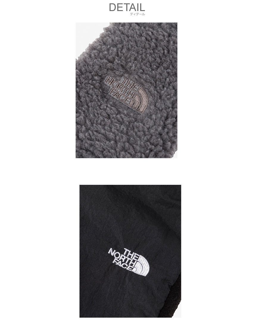 ノースフェイス リバーシブル グローブ　ミトン　手袋　フリース グレー THE NORTH FACE ザ・ノース・フェイス 手袋 ミトン スマホ対応