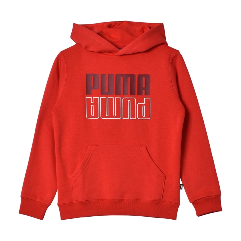 SALE プーマ パーカー キッズ ジュニア 子供 パワー ロゴ フーディー FL B PUMA 533041 レッド カーキ 男の子