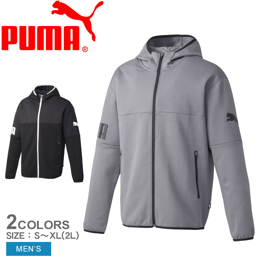 プーマ パーカー メンズ POWER キャット フーデッド ジャケット PUMA 672501 ブラック 黒 グレー ブルー ウエア スウェット 運動  :2455-1040:Z-MALL ヤフーショッピング店 通販 