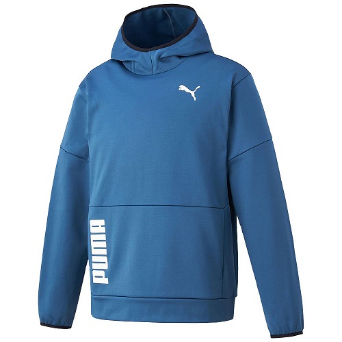 PUMA/プーマ】ポリエステル ロゴ入り パーカー L 青 ブルー-