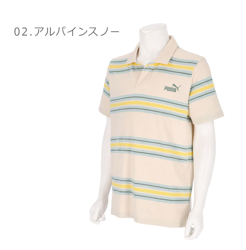希少 Y2K PUMA プーマ 襟付き ラグラン ポロシャツ 刺繍ロゴ 古着 PUMA☆半袖 ポロシャツ ロゴ刺繍 ロゴ ハーフボタン トップス L