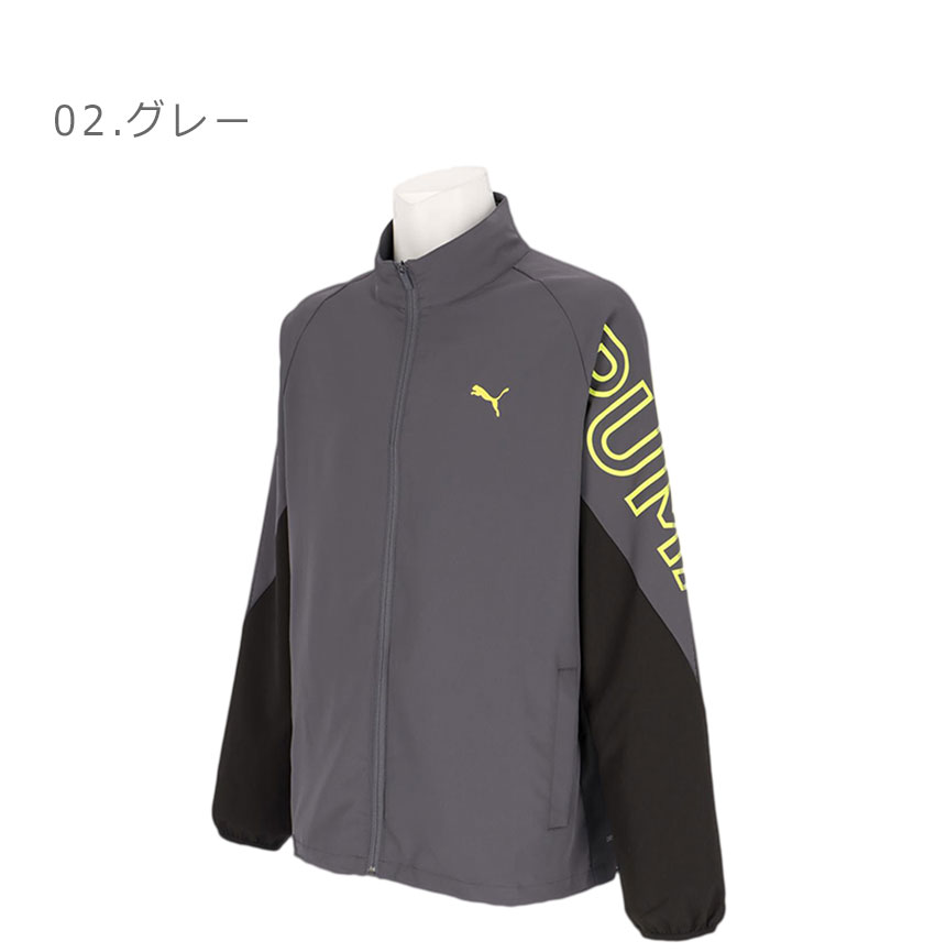 PUMA ジップアップジャケット 黒/グレー s-l400.jpg