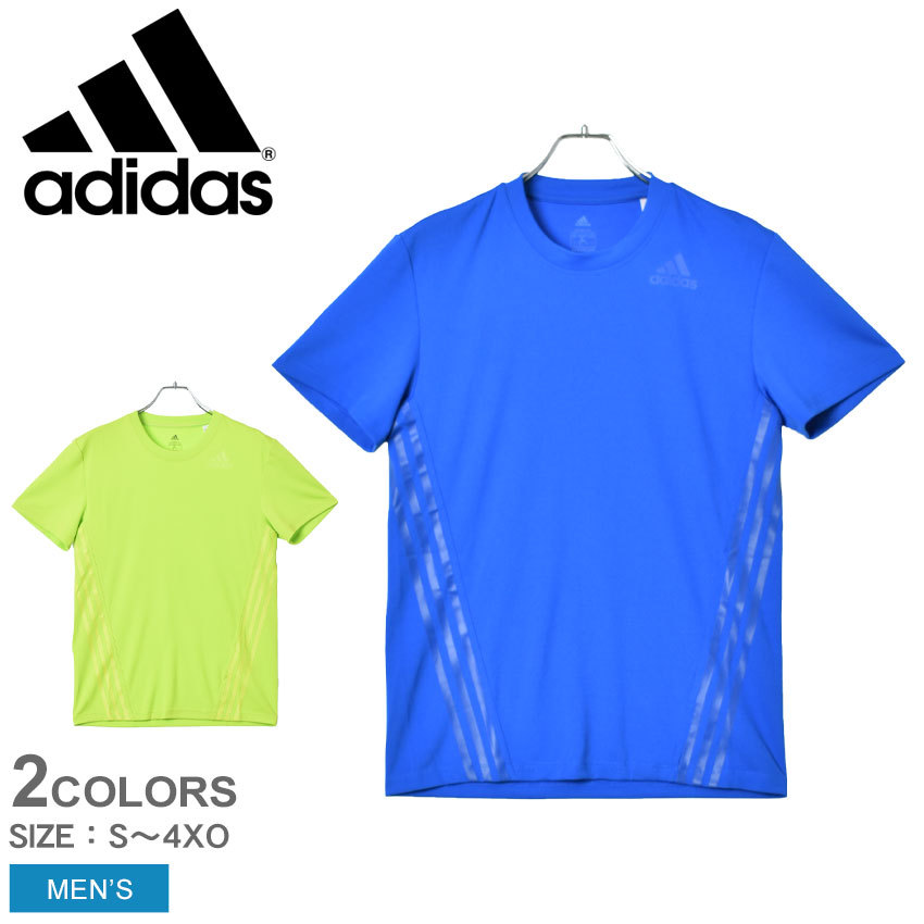 ゆうパケット送料無料） アディダス Tシャツ 半袖 メンズ AERO 3ストライプス Tシャツ ADIDAS GLC03 ブルー 青 グリーン スポーツ  ロゴ シンプル :2457-0953:マスク・スニーカーならZ-CRAFT - 通販 - Yahoo!ショッピング