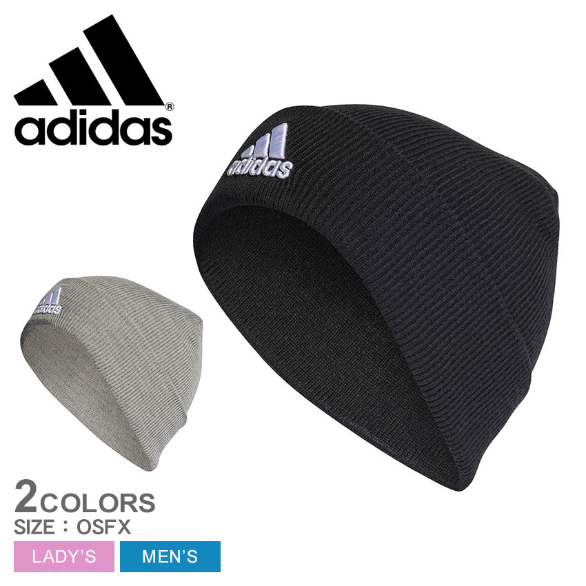 【韓国人気】 adidas ニット帽 ブラック・カーキ ビーニー ストライプ adidas（アディダス） ニット帽 ニットキャップ メンズ レディース
