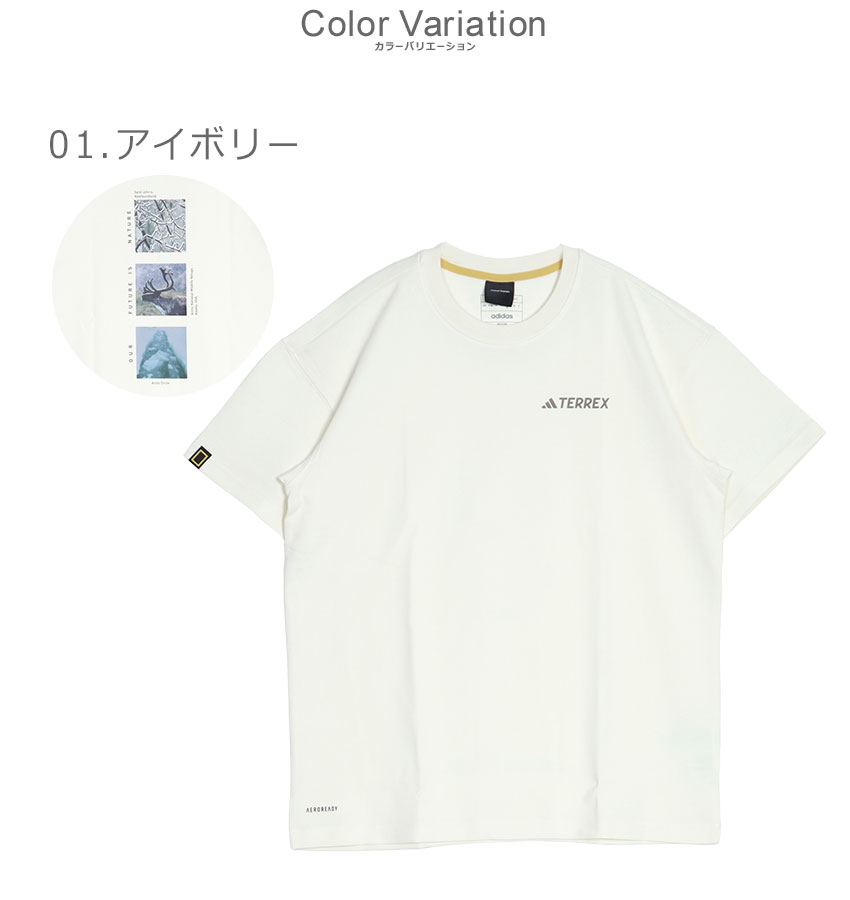 [希少] ゴアgoaグラフィックプリント 半袖Tシャツ ホワイトsizeＦ　レア アディダス アドベンチャー グラフィック 半袖Tシャツ