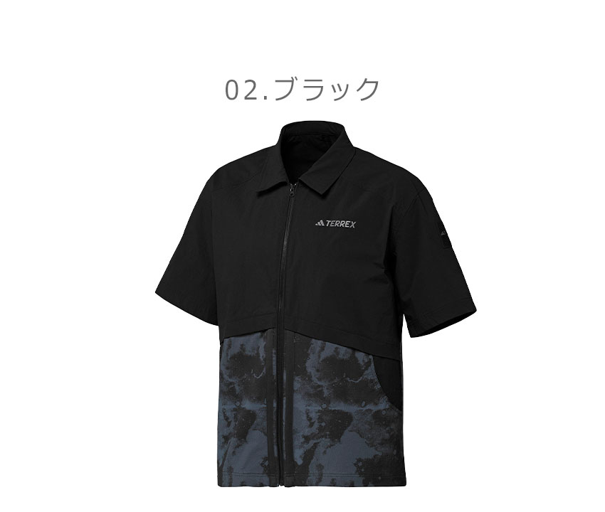 adidas 半袖シャツ 黒/緑　新品未着用品 adidas アディダス 半袖シャツ メンズ ナショナル ジオ