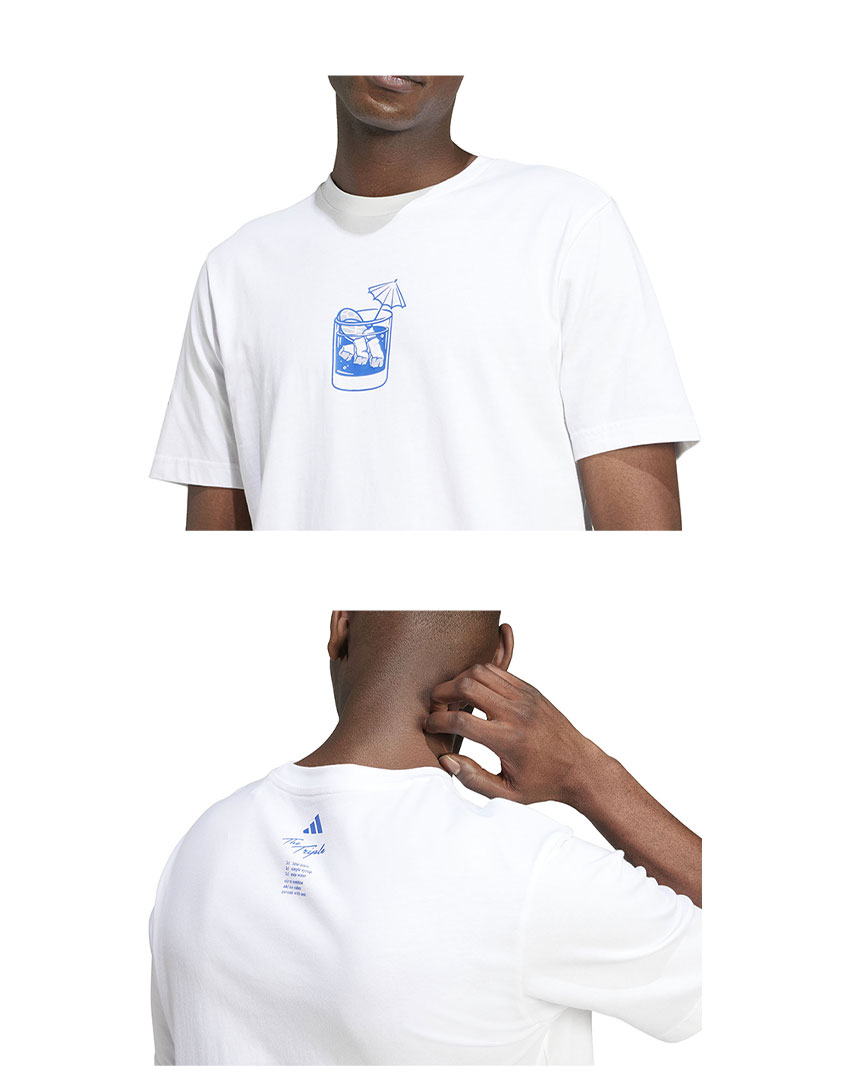 【adidas】メンズ クラブ Tシャツ ホワイト 半袖 HQ1678 adidas アディダス 半袖Tシャツ メンズ ラウンジ ドリンク