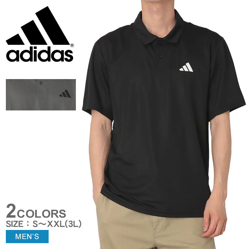 adidas（アディダス） 半袖ポロシャツ メンズ ADIDAS DE092 ブラック