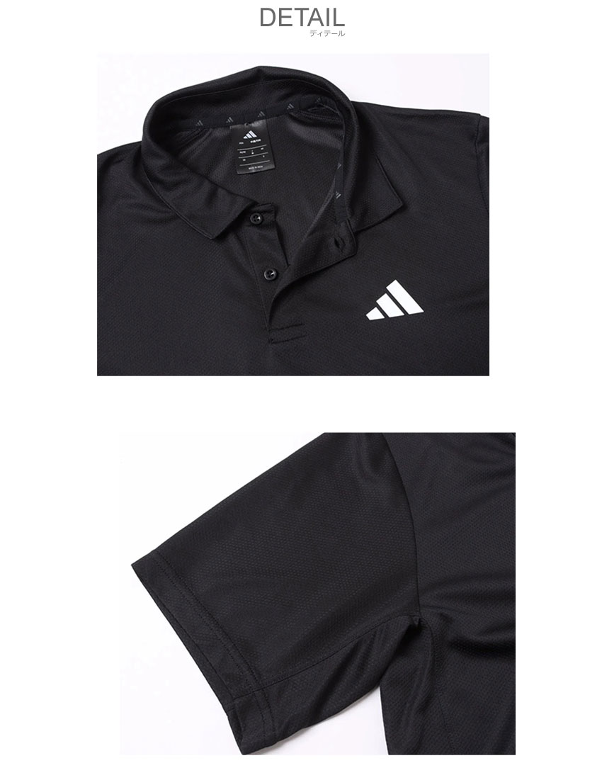 adidas（アディダス） 半袖ポロシャツ メンズ ADIDAS DE092 ブラック