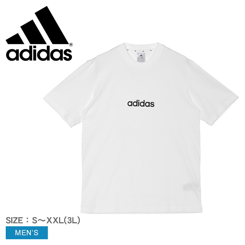新品 adidas リニア グラフィック Tシャツ 白 Lサイズ 新品L⭐️adidas リニア グラフィック カリTシャツ ホワイト