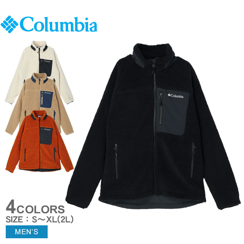 送料無料 コロンビア アウター メンズ ペックマンボウルジャケット COLUMBIA PM0237 黒 白 ジャケット ボア 羽織 ロゴ