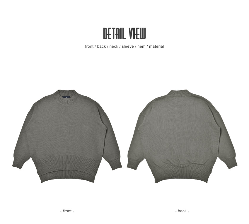 In'crewsive SALE セーター メンズ オーバーサイズ モックネック
