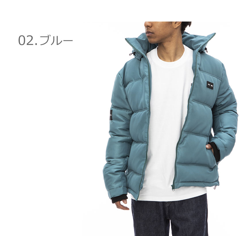 送料無料 ルーカ アウター メンズ VISOR HOODED PUFFER JACKET RVCA