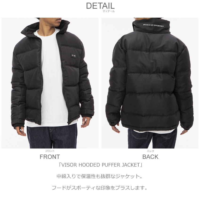 送料無料 ルーカ アウター メンズ VISOR HOODED PUFFER JACKET RVCA