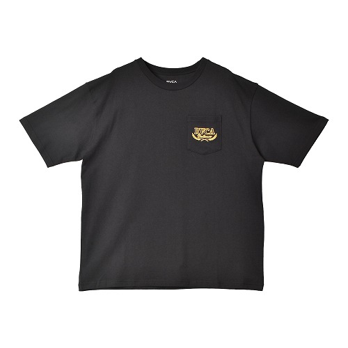 ルーカ 半袖Tシャツ メンズ LAURELS TEE RVCA BE041229 ブラック 黒 ホワ...