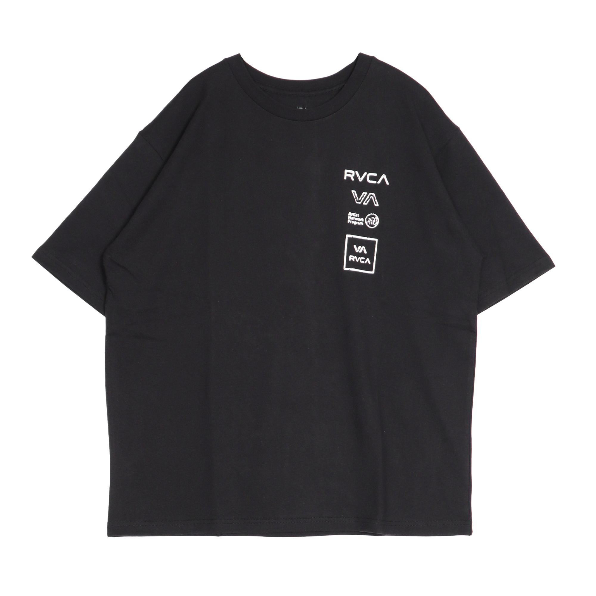 ルーカ 半袖Tシャツ メンズ ALL LOGO RVCA BE04A236 ブラック 黒 ホワイト ...