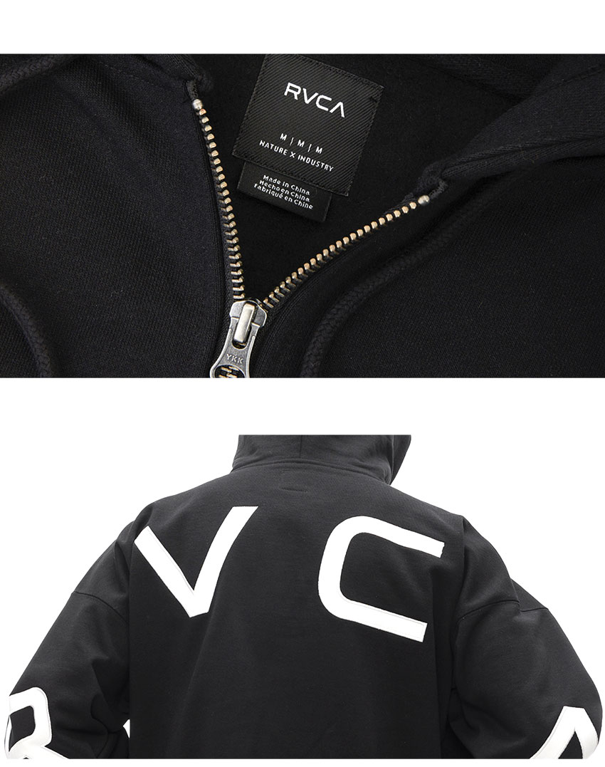 RVCA ルーカ パーカー メンズ フェイク ジップフーディ BE042044