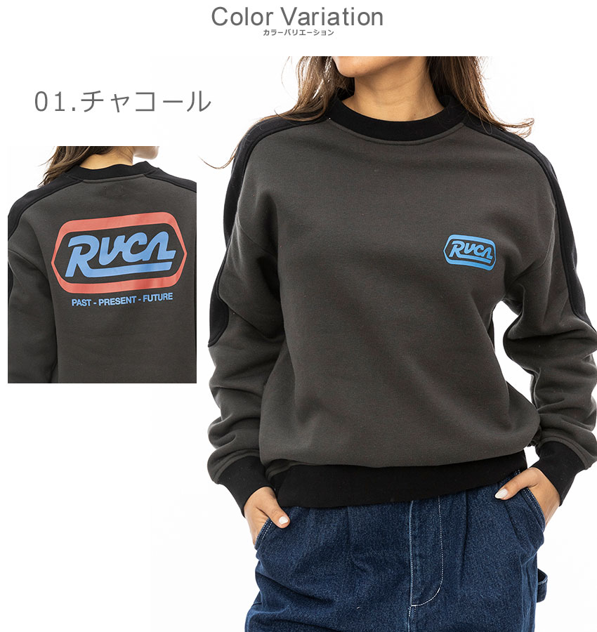 【RVCA】ロゴ スウェット トレーナー グレー / 送料無料 セール】【RVCA/ルーカ】24SS ARCH RVCA SWEAT ST/バック
