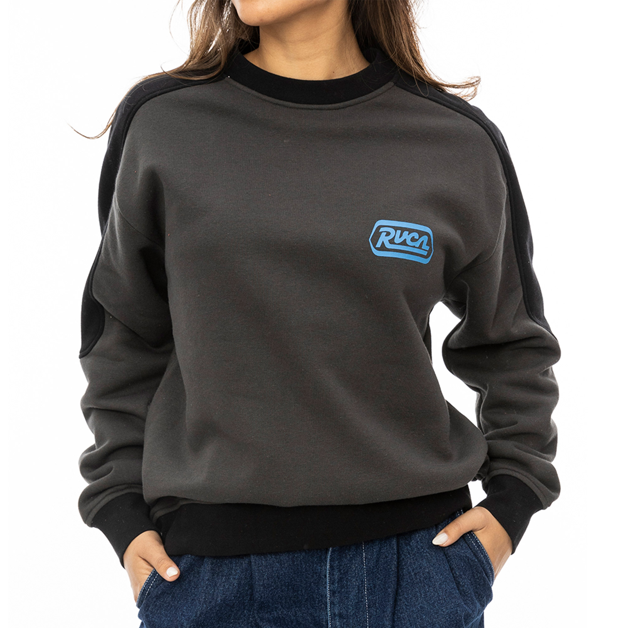 スポーティーな【RVCA】ハンプトン スウェット シャツ 23AW新作 RVCA ルーカ トレーナー レディース STATION TRACK CREW