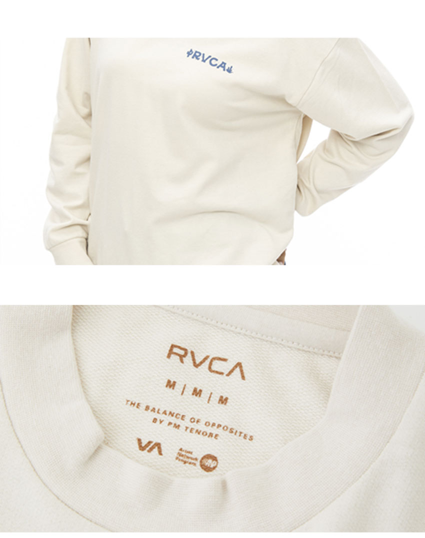 ルーカ ロンT レディース BALANCE CACTUS LS RVCA BE044053 ホワイト 白 グレー 長袖Tシャツ オーバーサイズ ゆったり プリント RVCA ルーカ ロンT レディース BALANCE CACTUS LS BE044053