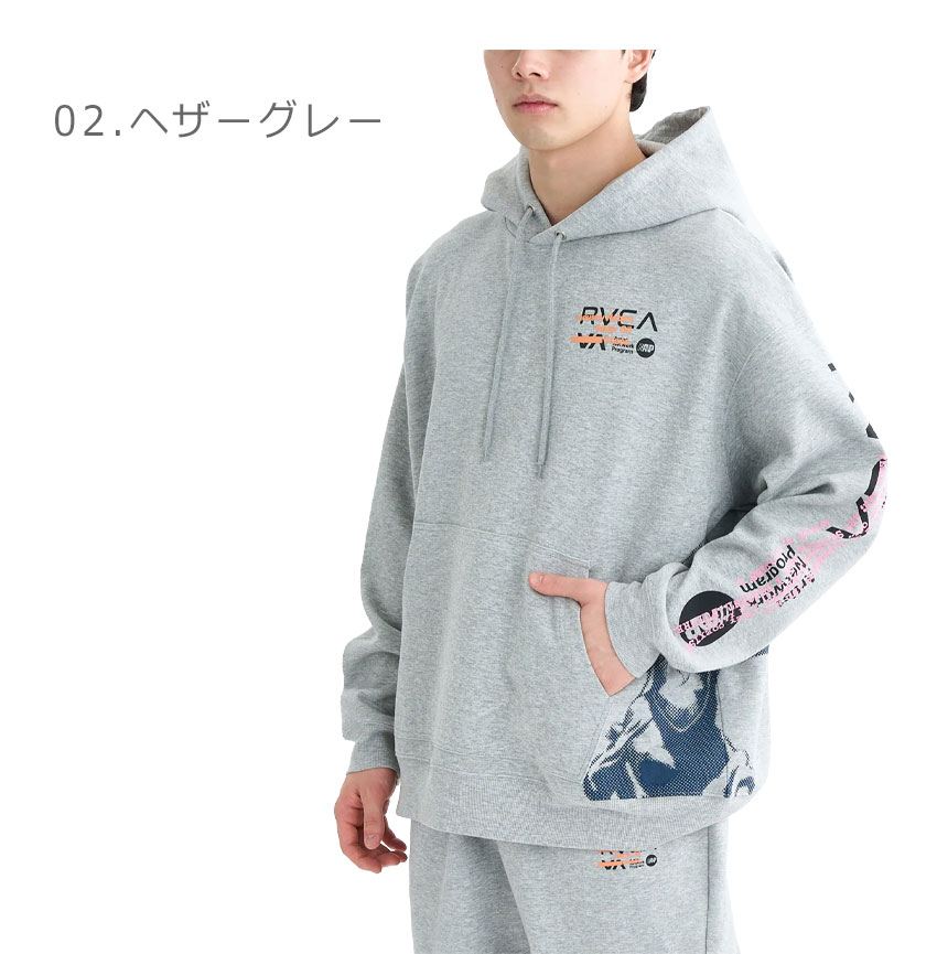 RVCA（ルーカ） パーカー メンズ RVCA BF042025 ブラック 黒 グレー