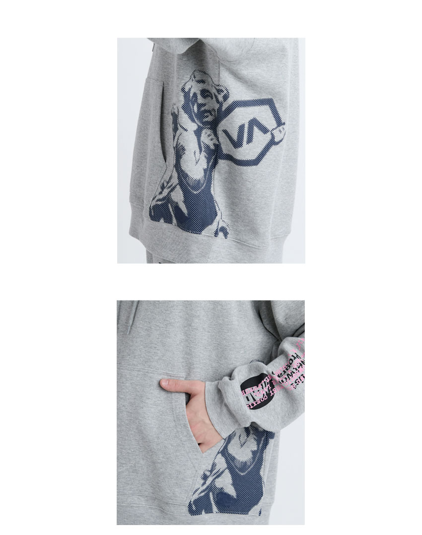 RVCA（ルーカ） パーカー メンズ RVCA BF042025 ブラック 黒 グレー