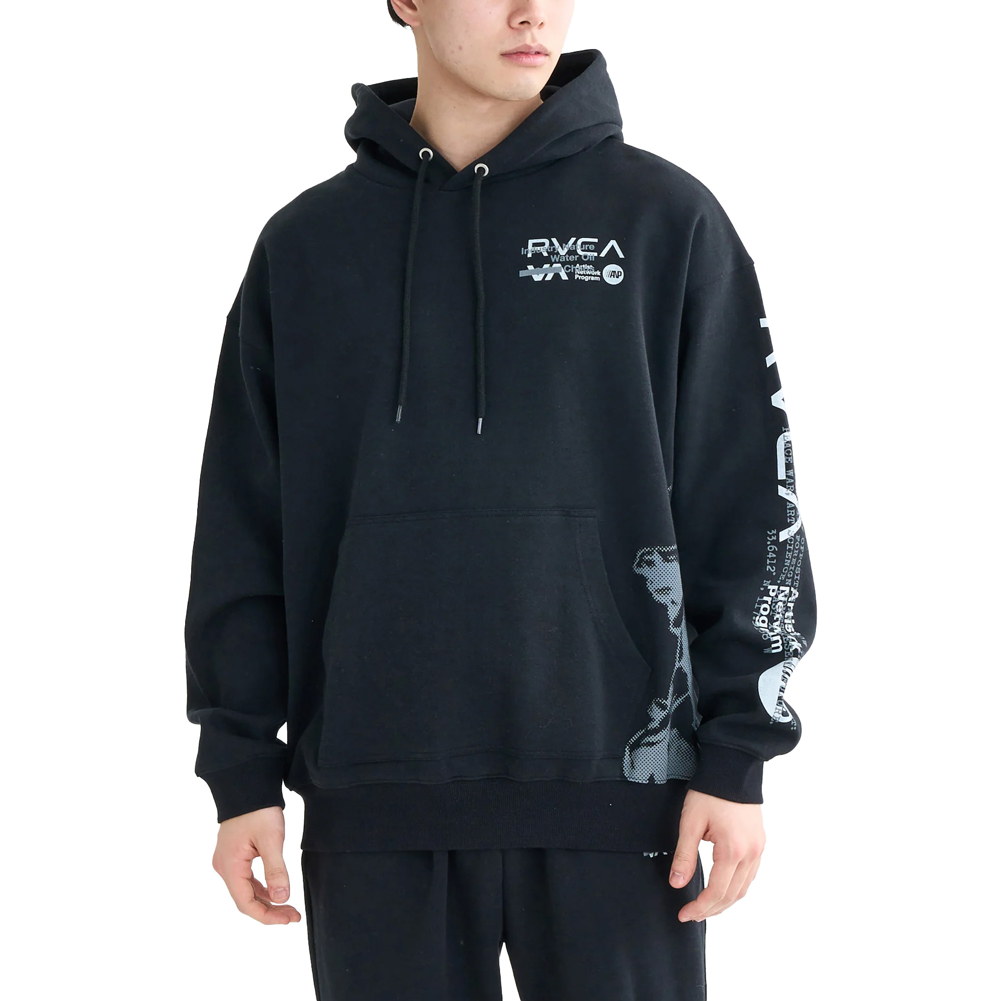 セールAW RVCA ルーカ パーカー メンズ プルオーバー BF042025 / OVER PRINT HD ブラック RVCA（ルーカ） パーカー メンズ OVER PRINT HD パーカー RVCA