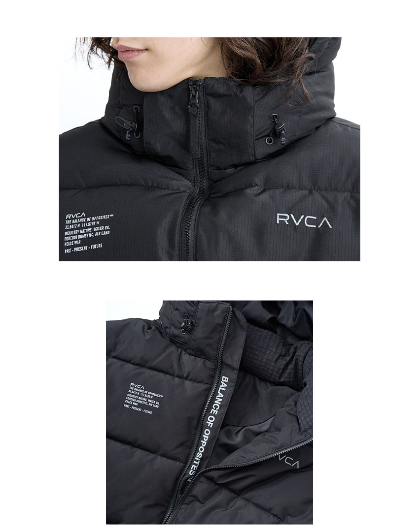 RVCA（ルーカ） ダウンジャケット メンズ BACK PRINT PUFFER JKT RVCA