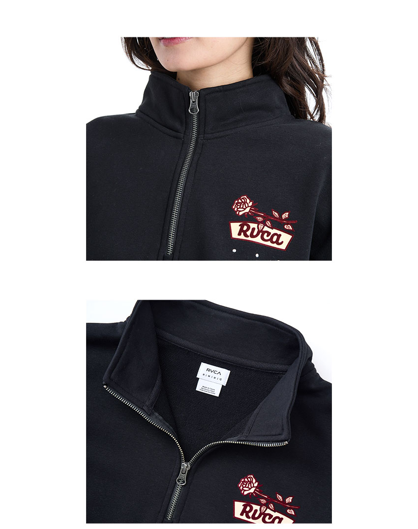 RVCA（ルーカ） スウェットジャケット レディース COSTA CROPPED