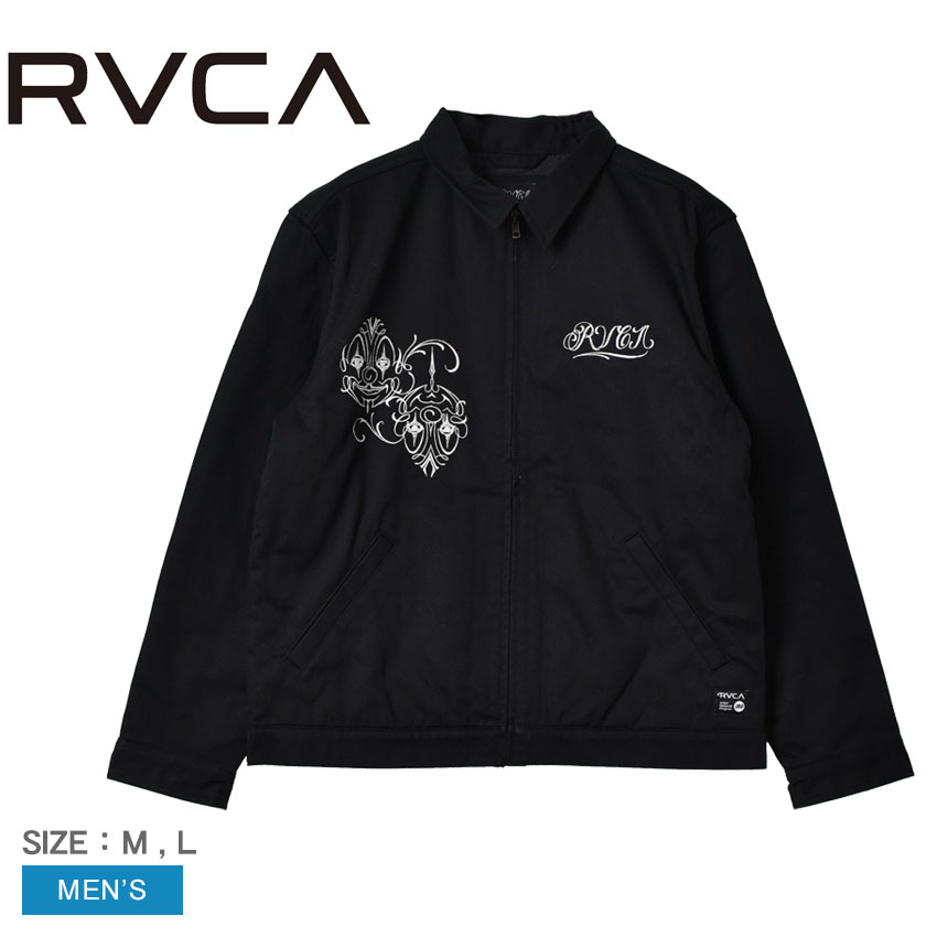 送料無料 ルーカ ジャケット メンズ ミスターカートゥーン ジャケット RVCA BC042764 ブラック 黒 ウエア トップス ジャケット ロゴ  長袖