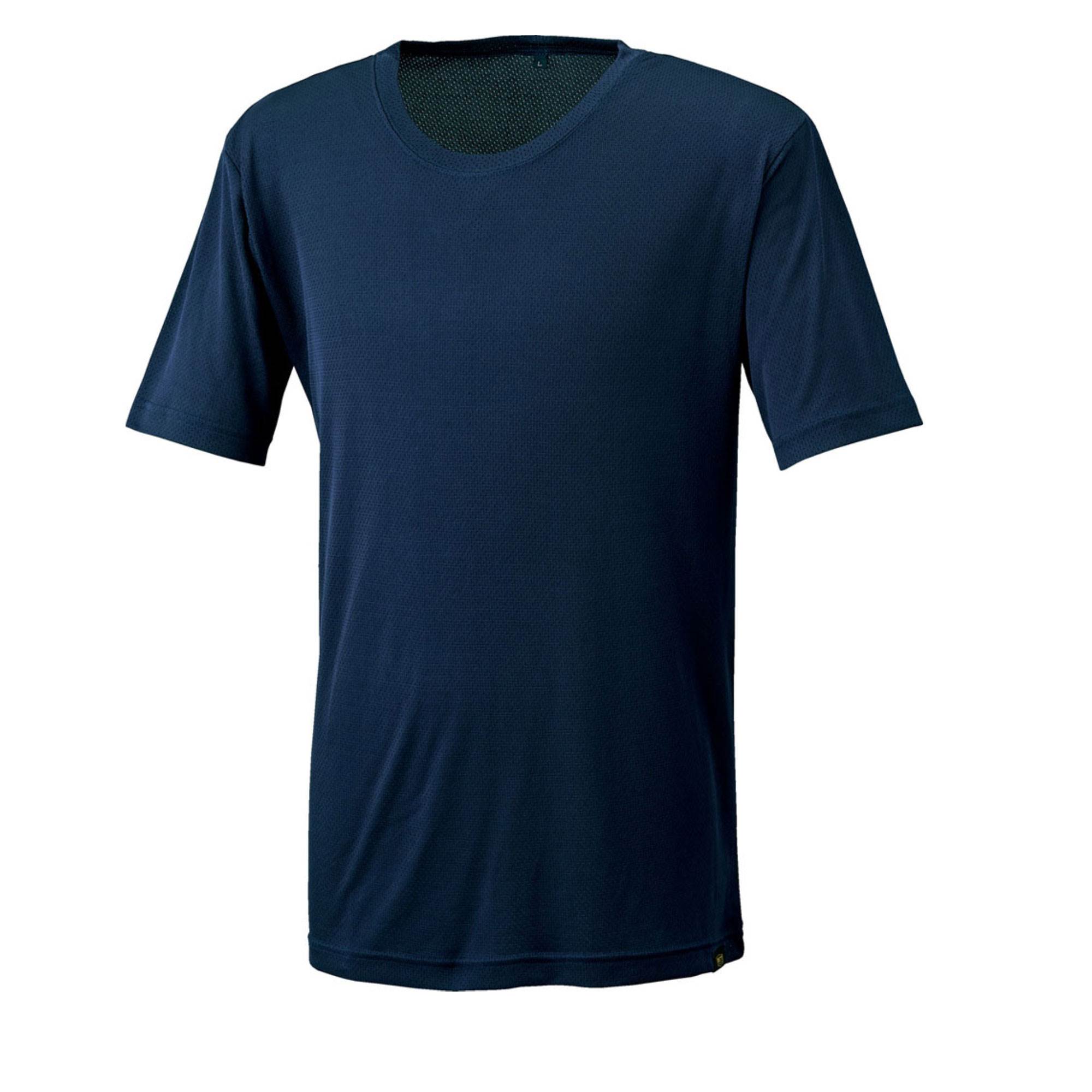 ゼット Tシャツ メンズ 一般用 クルーネック半袖メッシュアンダーシャツ ZETT BO1210G  ネイビー 紺 野球 半袖 軽量 父の日｜z-craft｜03