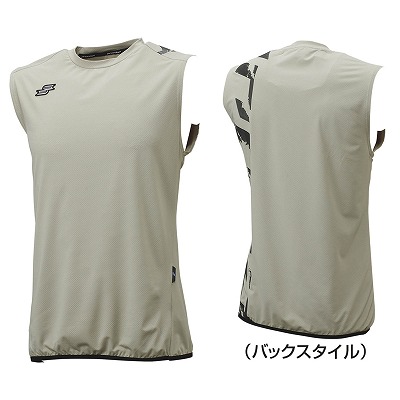 （ゆうパケット可） エスエスケイ ノースリーブシャツ ユニセックス proedge冷感トレーニングノースリーブシャツ SSK EBT24002 ブラック 黒 ベージュ｜z-craft｜02