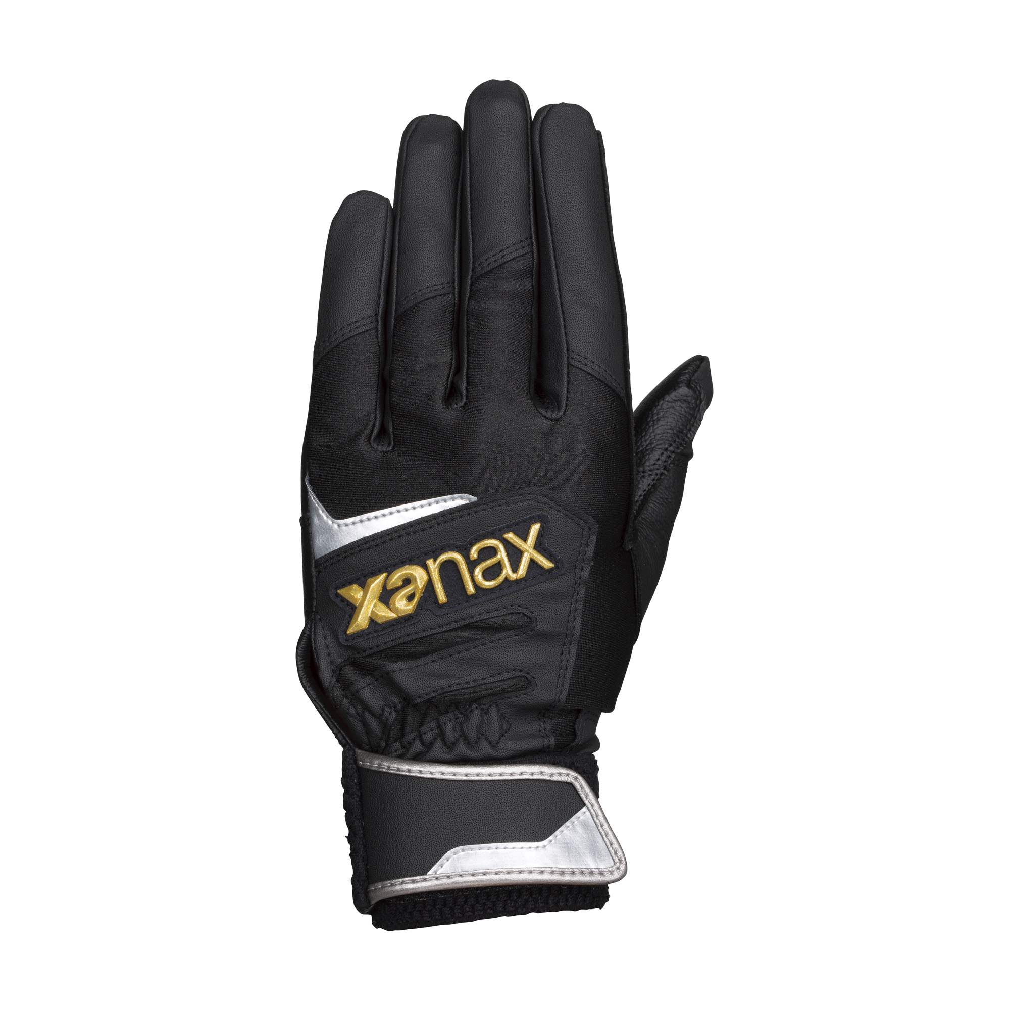 （ゆうパケット送料無料） ザナックス バッティンググローブ 大人 一般 一般用 バッティング手袋 両手用 Xanax BBG106 ブラック 黒  レッド 赤 野球 一般 革
