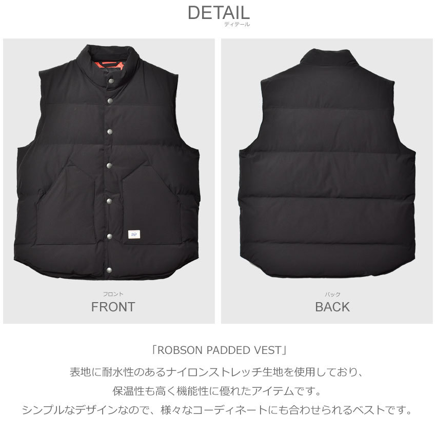 送料無料 デウス エクス マキナ ベスト メンズ ROBSON PADDED VEST 