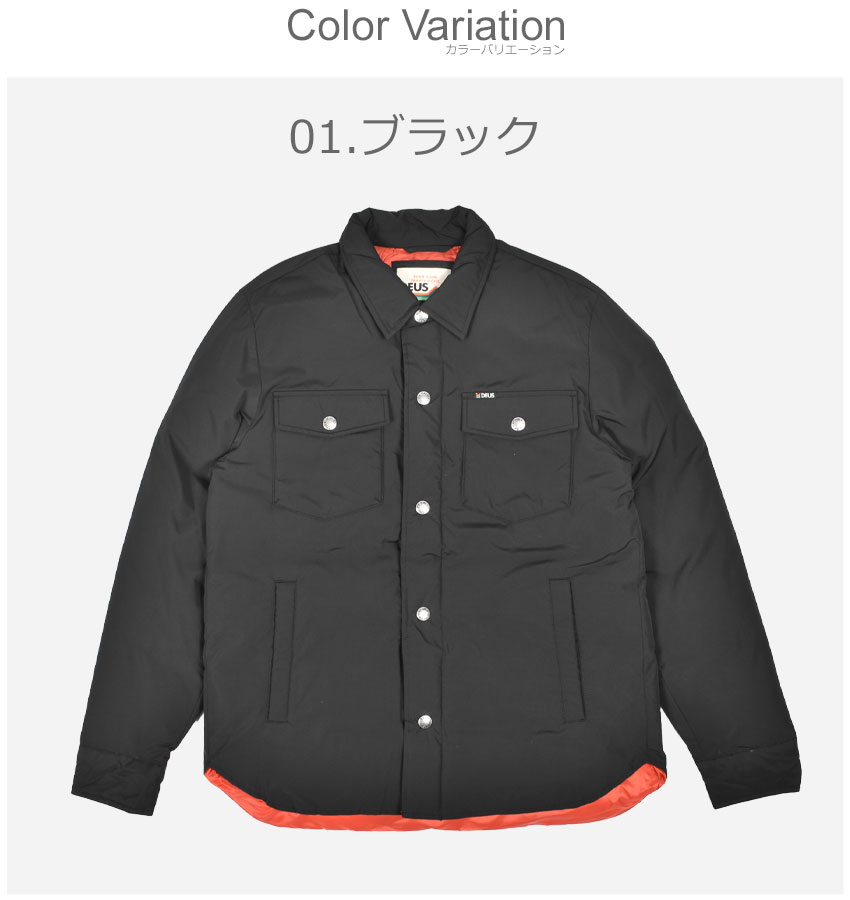 デウス エクス マキナ ジャケット メンズ ALPINE PADDED OVERSHIRT DEUS EX MACHINA DMF226489  ブラック 黒 グリーン 緑 ウェア : 2585-0060 : Z-SPORTS ヤフーショッピング店 - 通販 - Yahoo!ショッピング