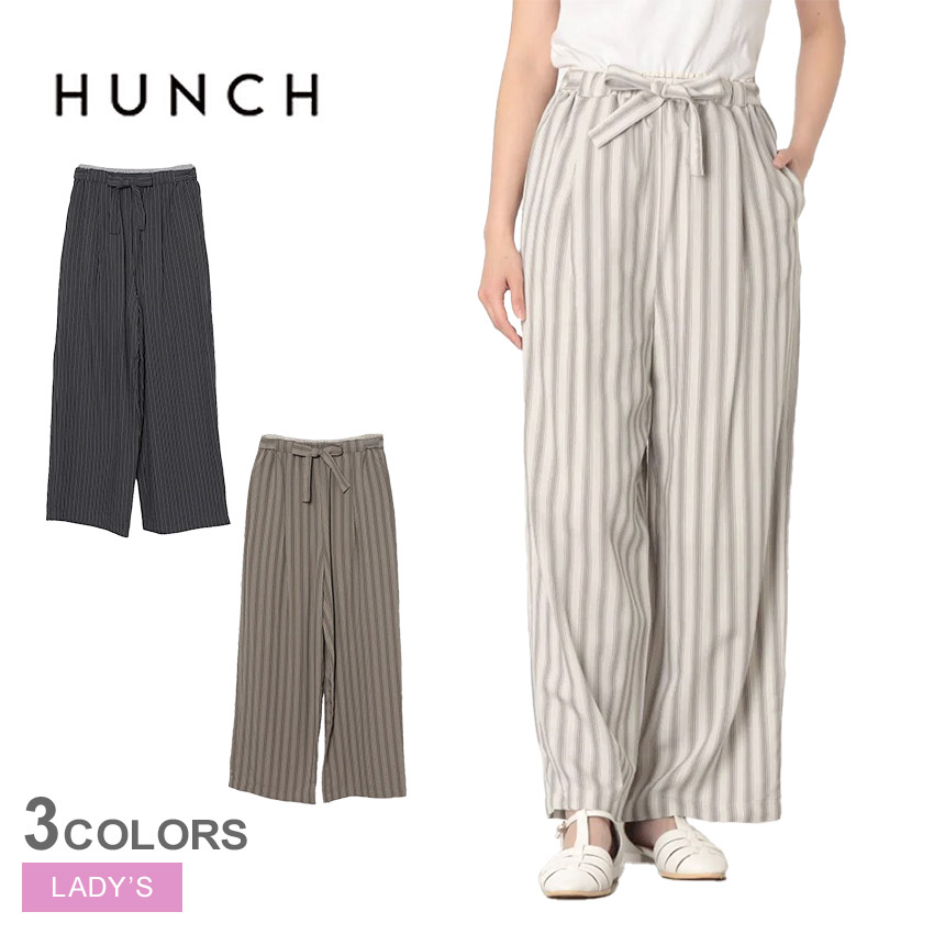 hunch（ハンチ） パンツ レディース ストライプ イージーパンツ HUNCH