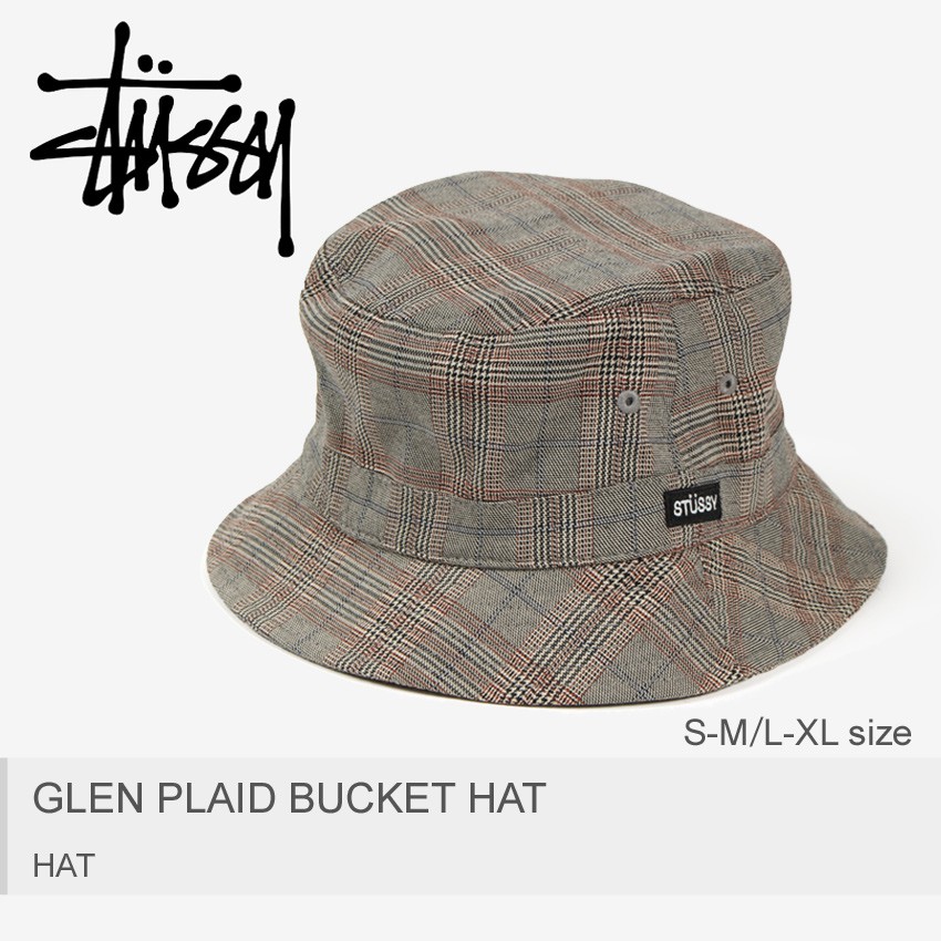 Glen plaid discount bucket hat stussy