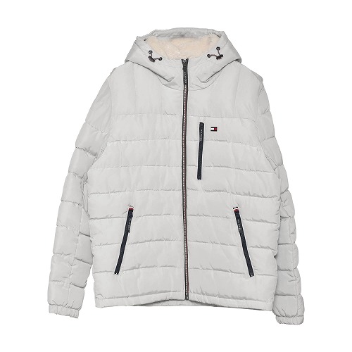 送料無料 トミーヒルフィガー アウター メンズ QUILTED POLYTWILL PUFFER JACKET WITH SHERPALINED HOODY TOMMY HILFIGER 151AP213 黒 白｜z-craft｜03