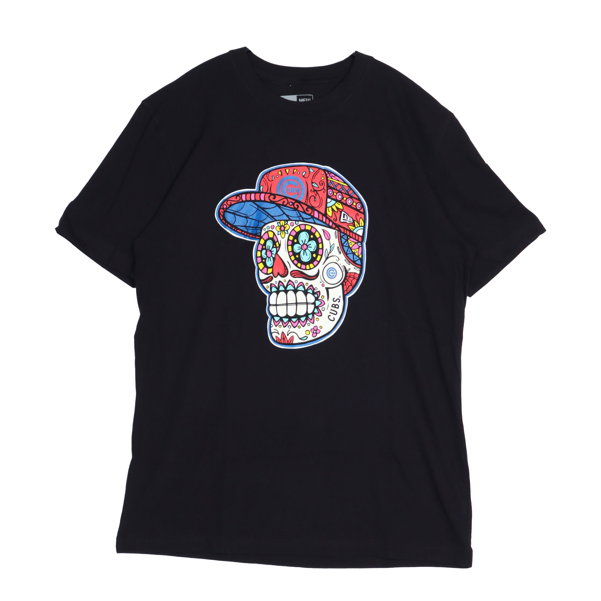 ニューエラ 半袖Ｔシャツ メンズ カブス スカル Tシャツ NEW ERA ブラック 黒 アメカジ ストリート クルーネック 父の日｜z-craft｜02