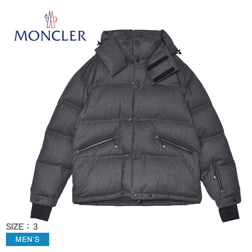 モンクレール　フード付きネイビーグレー ダウンジャケット　ジャンク モンクレール フード付きネイビーグレー ダウンジャケット ジャンク