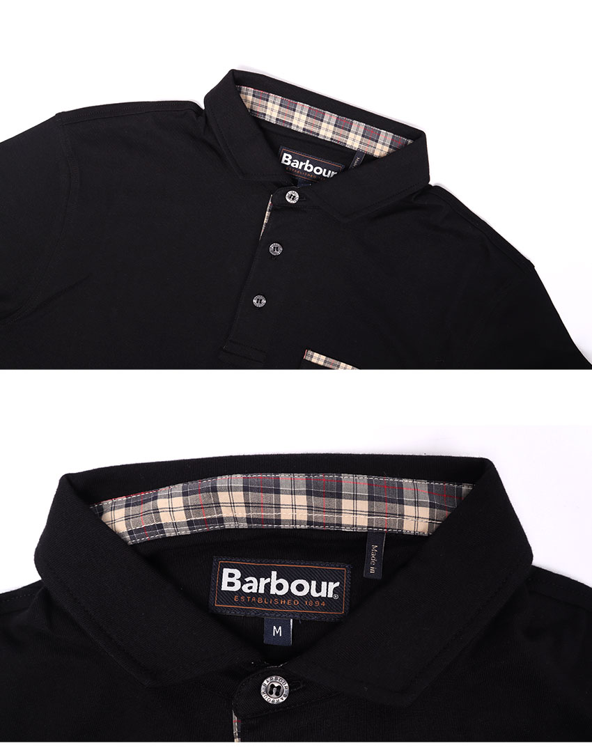 Barbour ネイビー ポロシャツ Mサイズ Barbour 送料無料 バブアー ポロシャツ メンズ CORPATCH POLO