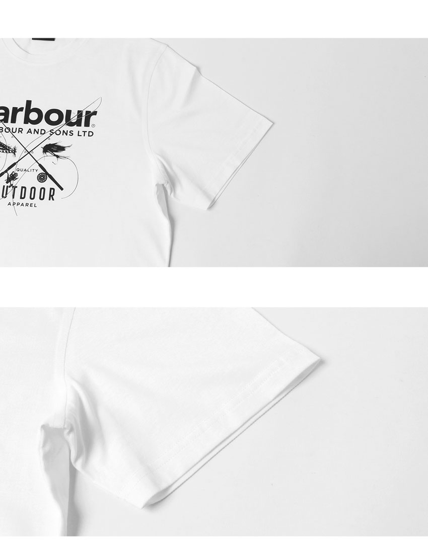 Tシャツ・カットソー BARBOUR Men T Shirts MTS1448MTS White Barbour Men's Sports T-Shirt White | Griggs