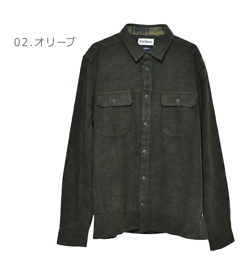 ほ*も様 barbour　オリーブ 40 長袖シャツ Barbour（バブアー） 長袖シャツ メンズ ベイストーン リラックスド