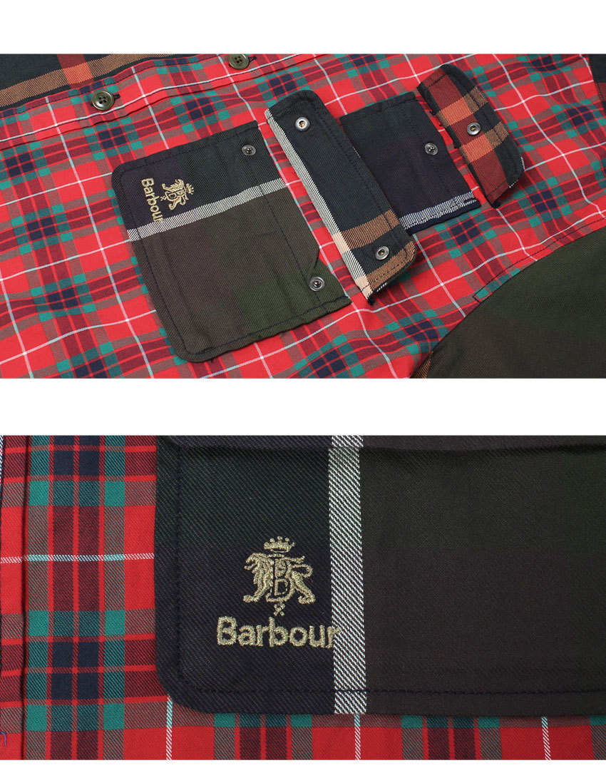 Barbour バブアー 長袖シャツ メンズ Relaxed Patchwork Shirt