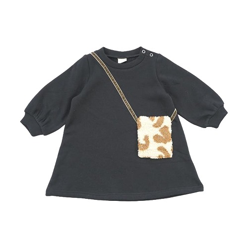 クーモ ワンピース キッズ ジュニア 子供 フェイクポケット