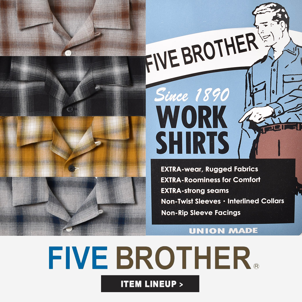 FIVEBROTHER（ファイブブラザー） 長袖シャツ メンズ マドラス ヘビー