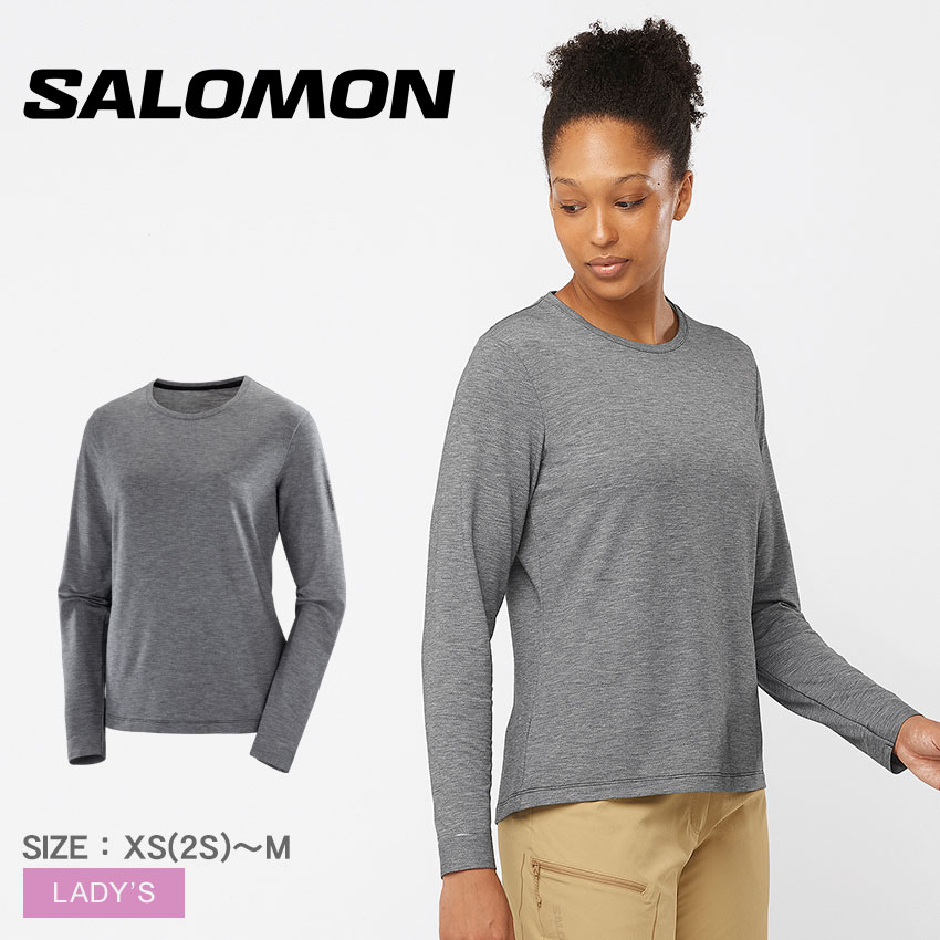 everyone グレー 長袖カットソー S SALOMON（サロモン） 長袖Tシャツ レディース SNTIAL TENCEL LS TEE