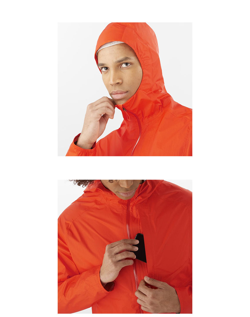 Salomon レッド ジャケット 新品タグ付き SALOMON サロモン シェルジャケット メンズ LC2263100 レッド 赤
